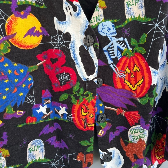 Basic Editions Womens Medium Halloween Vest-retro - Picture 2 of 6